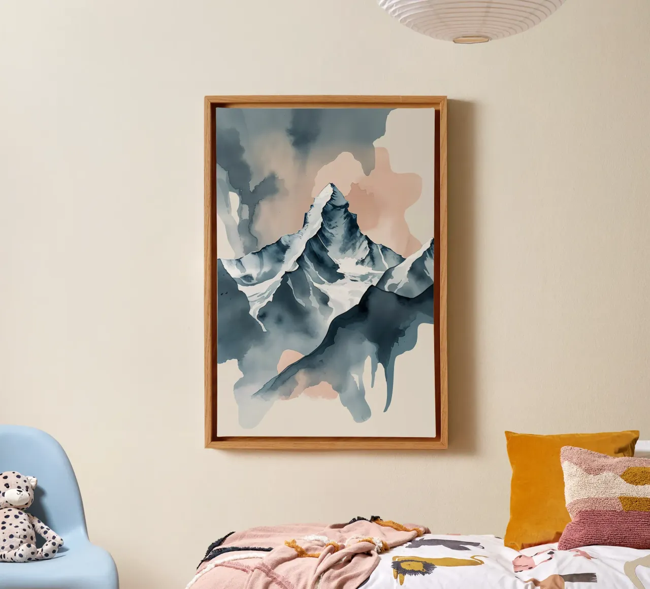 Fluid Peaks: K2 in Dreamlike Abstraction tela da AlbertKlee