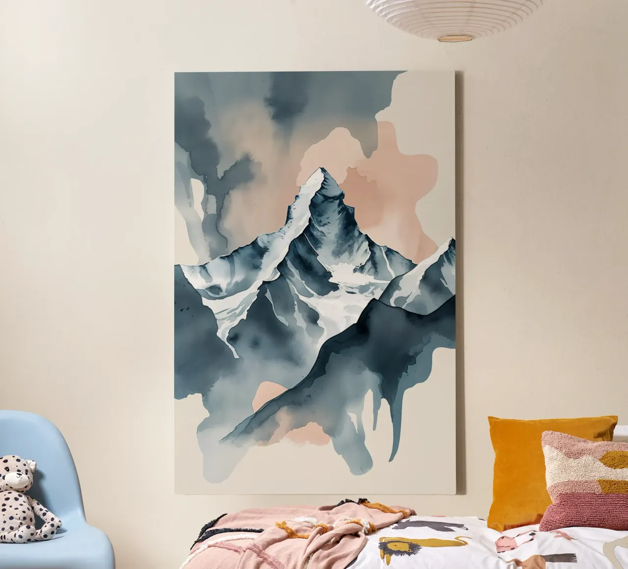 Fluid Peaks: K2 in Dreamlike Abstraction tela da AlbertKlee