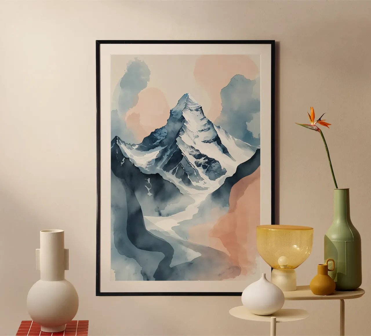 K2 Reimagined: Abstract Watercolor Majesty poster da AlbertKlee