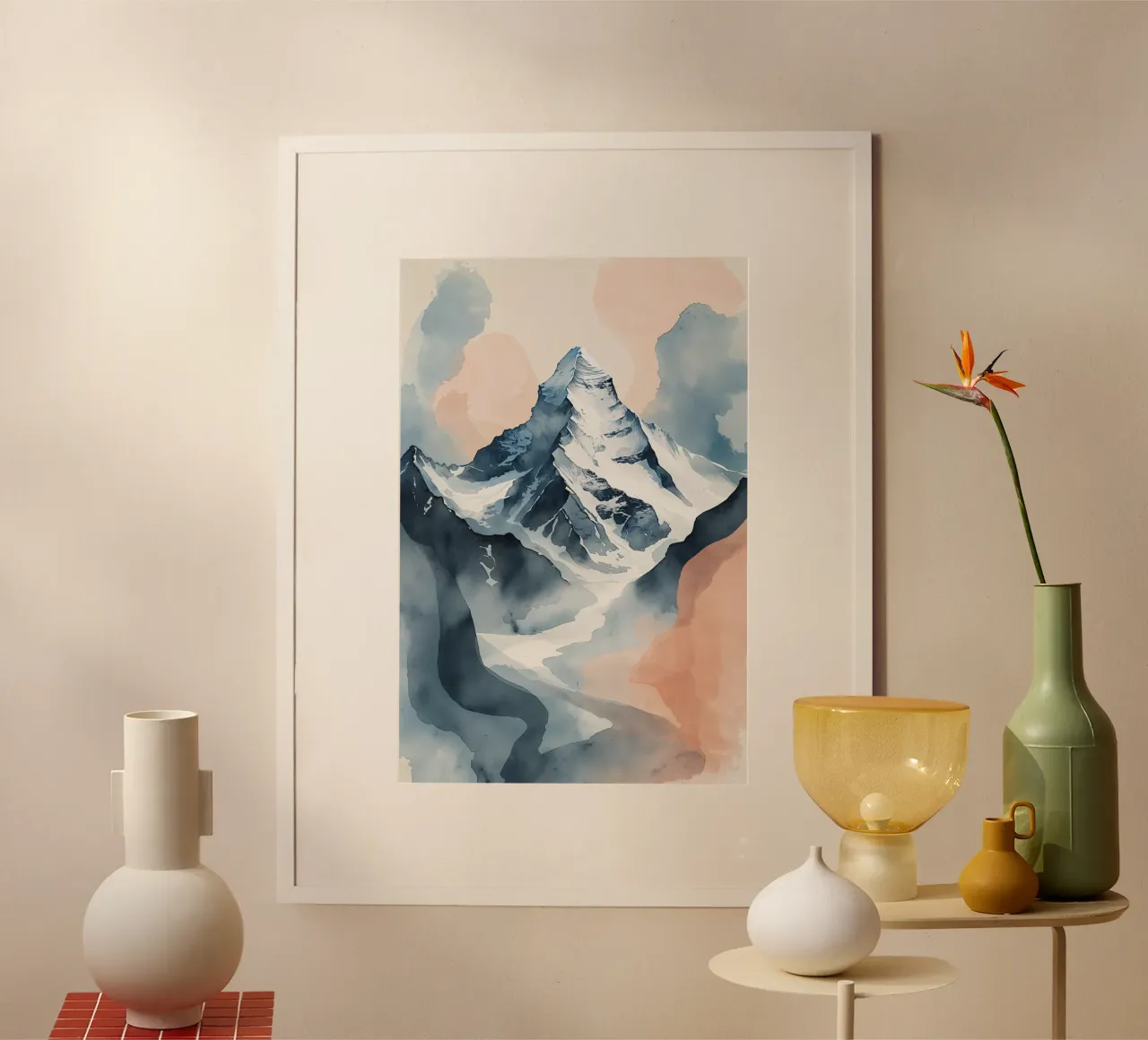 K2 Reimagined: Abstract Watercolor Majesty poster da AlbertKlee
