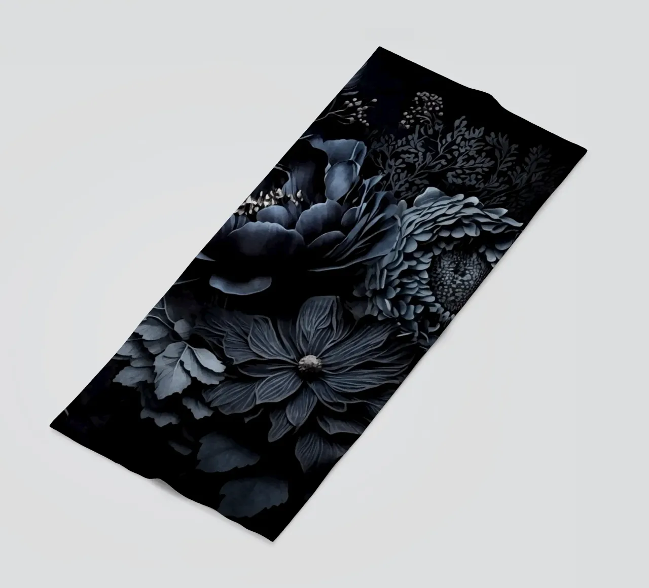 Renaissance Vibes Azul acero Moody Flores opulentas toalla de playa de Andrea Haase Floral Passion