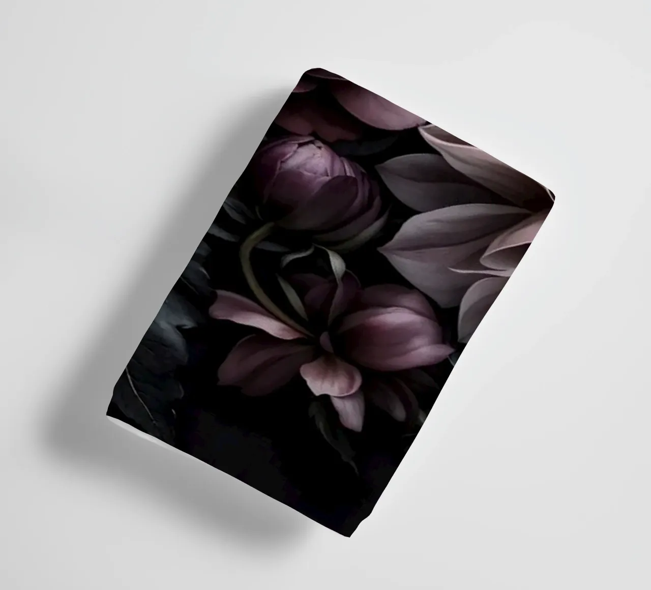 Midnight Floralscape Moody Baroque Flowers towel by Andrea Haase Floral Passion