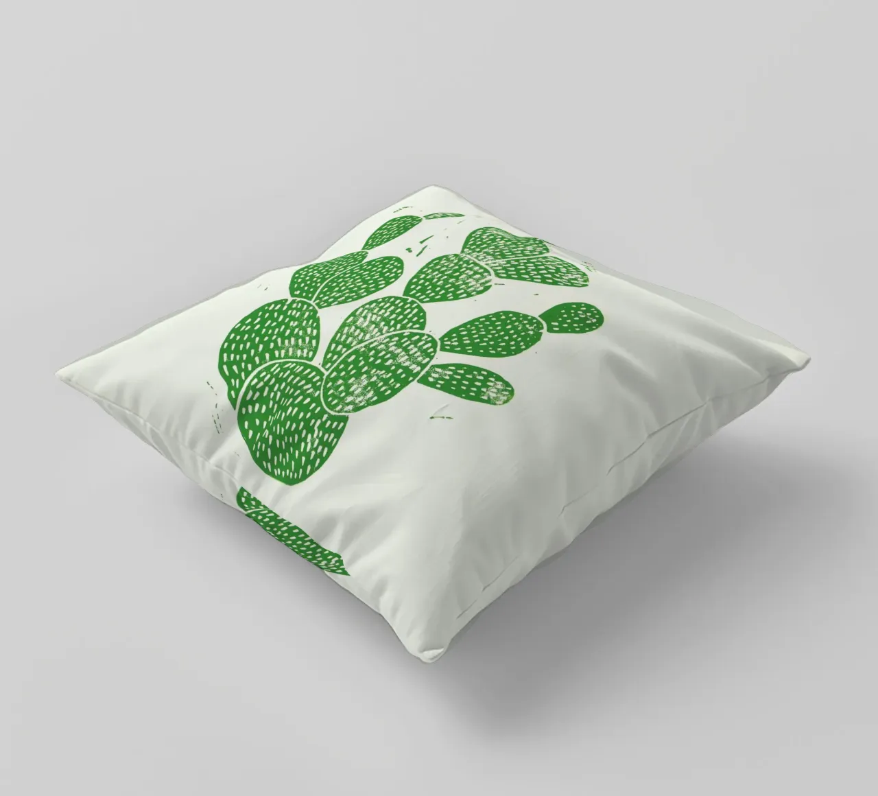 Linocut Cacti cuscino da Bianca Green