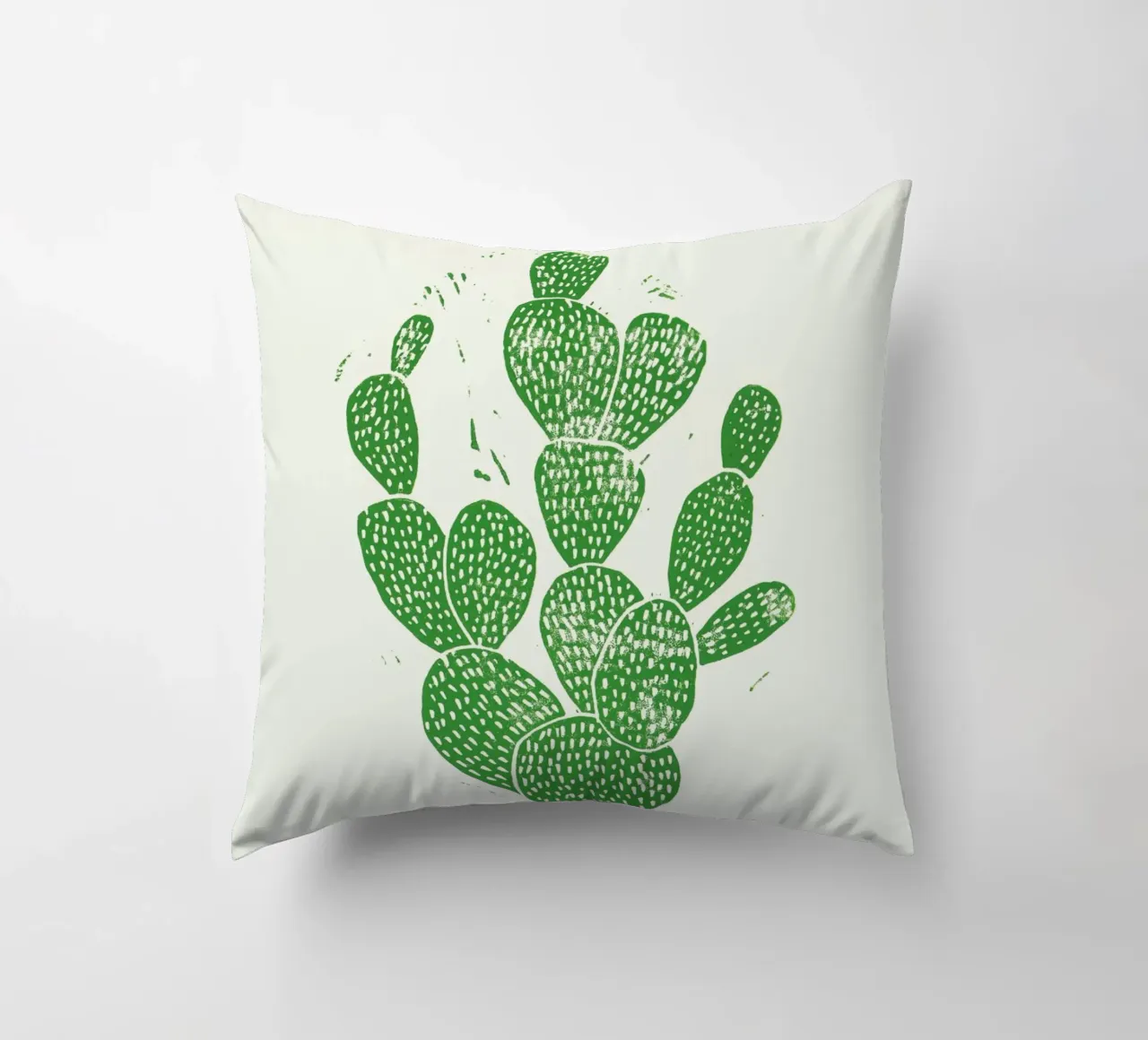 Linocut Cacti cuscino da Bianca Green