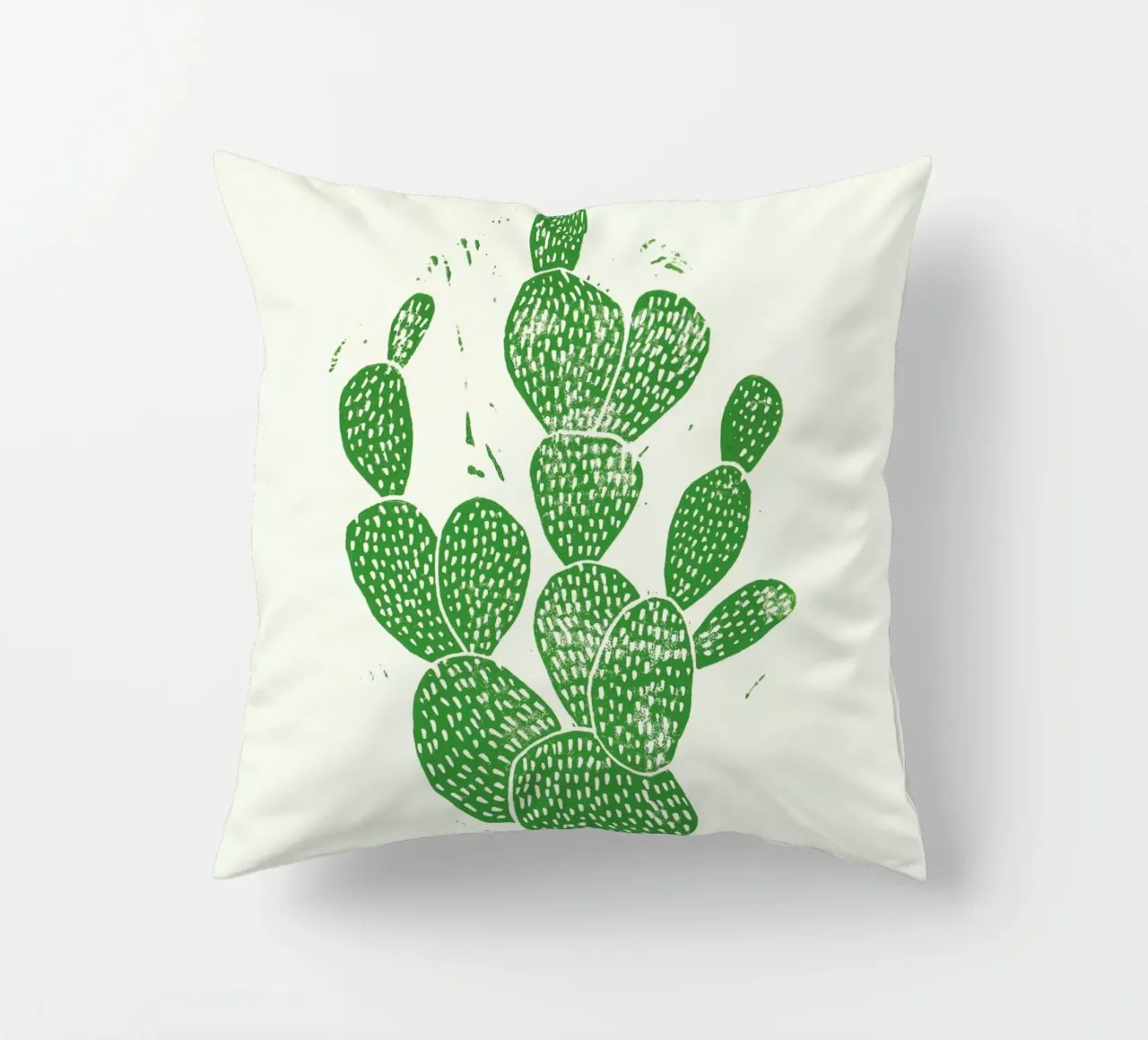 Linocut Cacti cuscino da Bianca Green