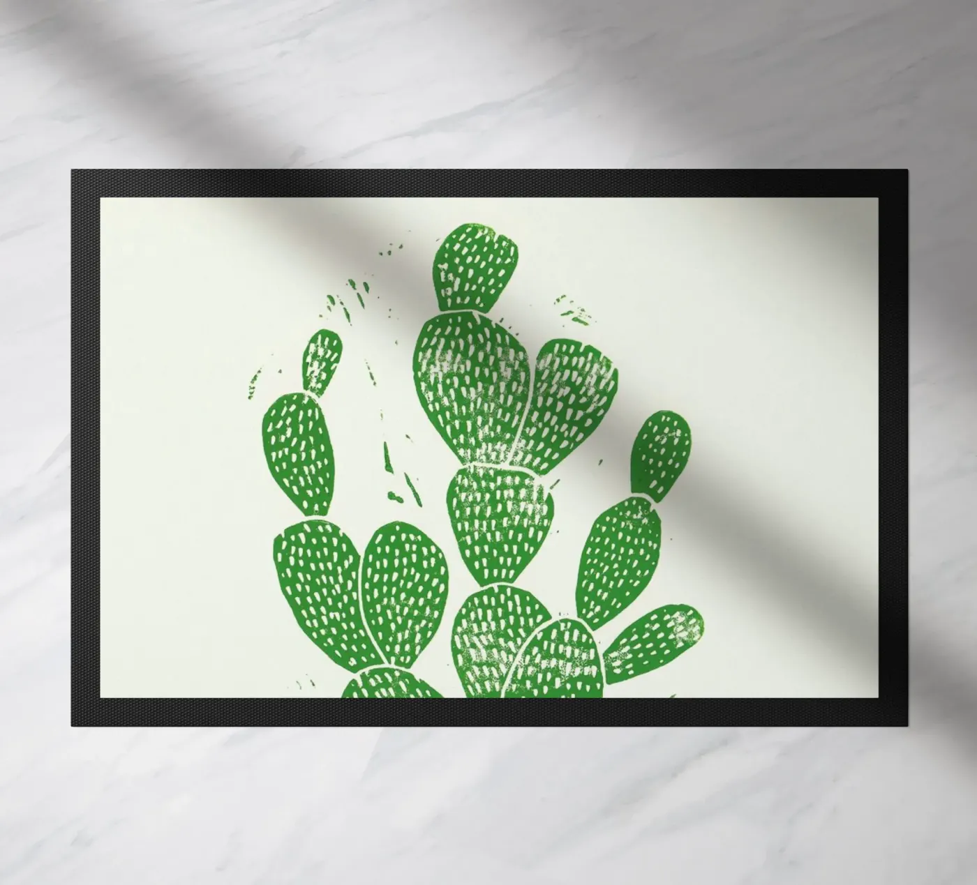 Linocut Cacti zerbino da Bianca Green