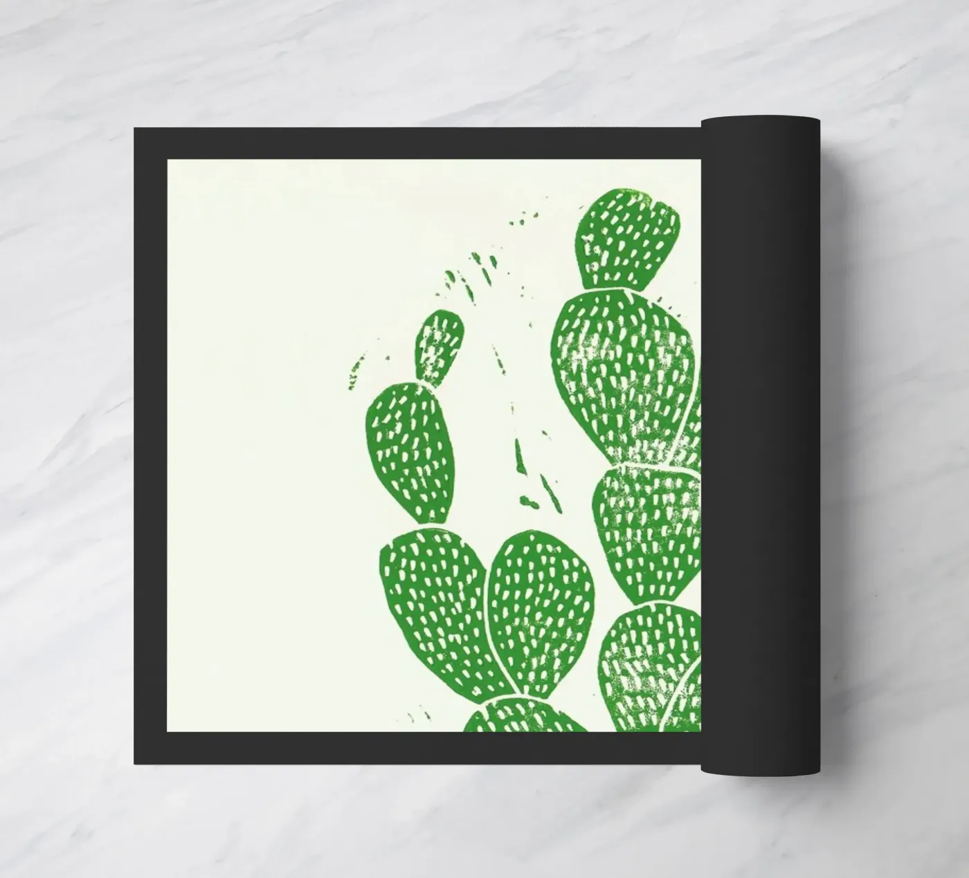 Linocut Cacti zerbino da Bianca Green