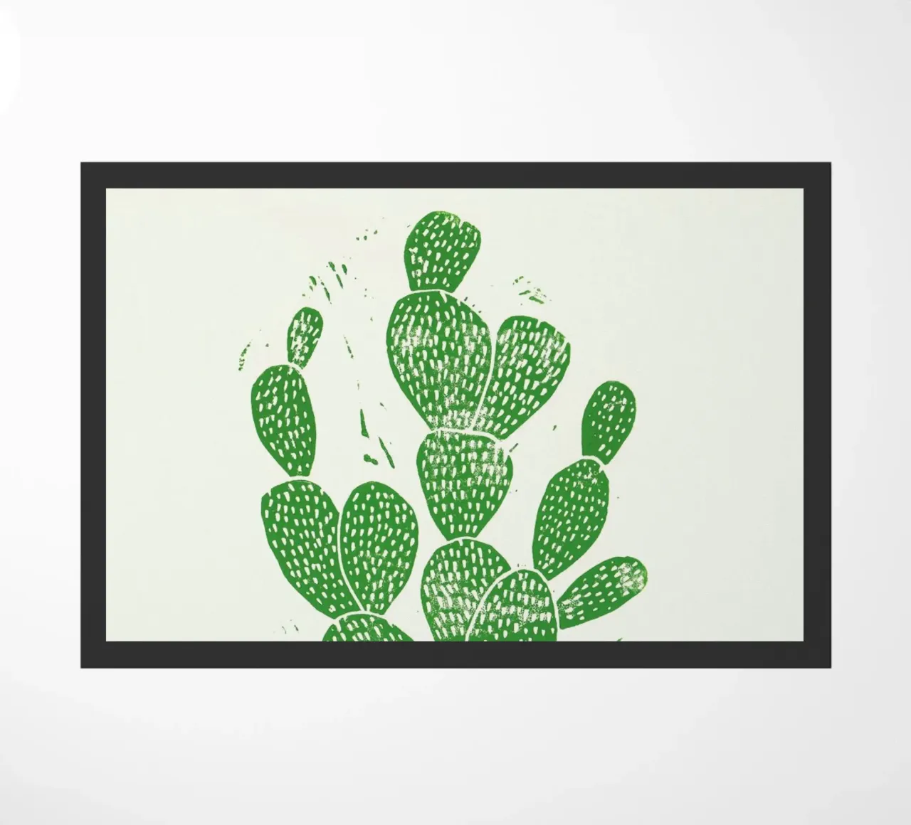 Linocut Cacti zerbino da Bianca Green
