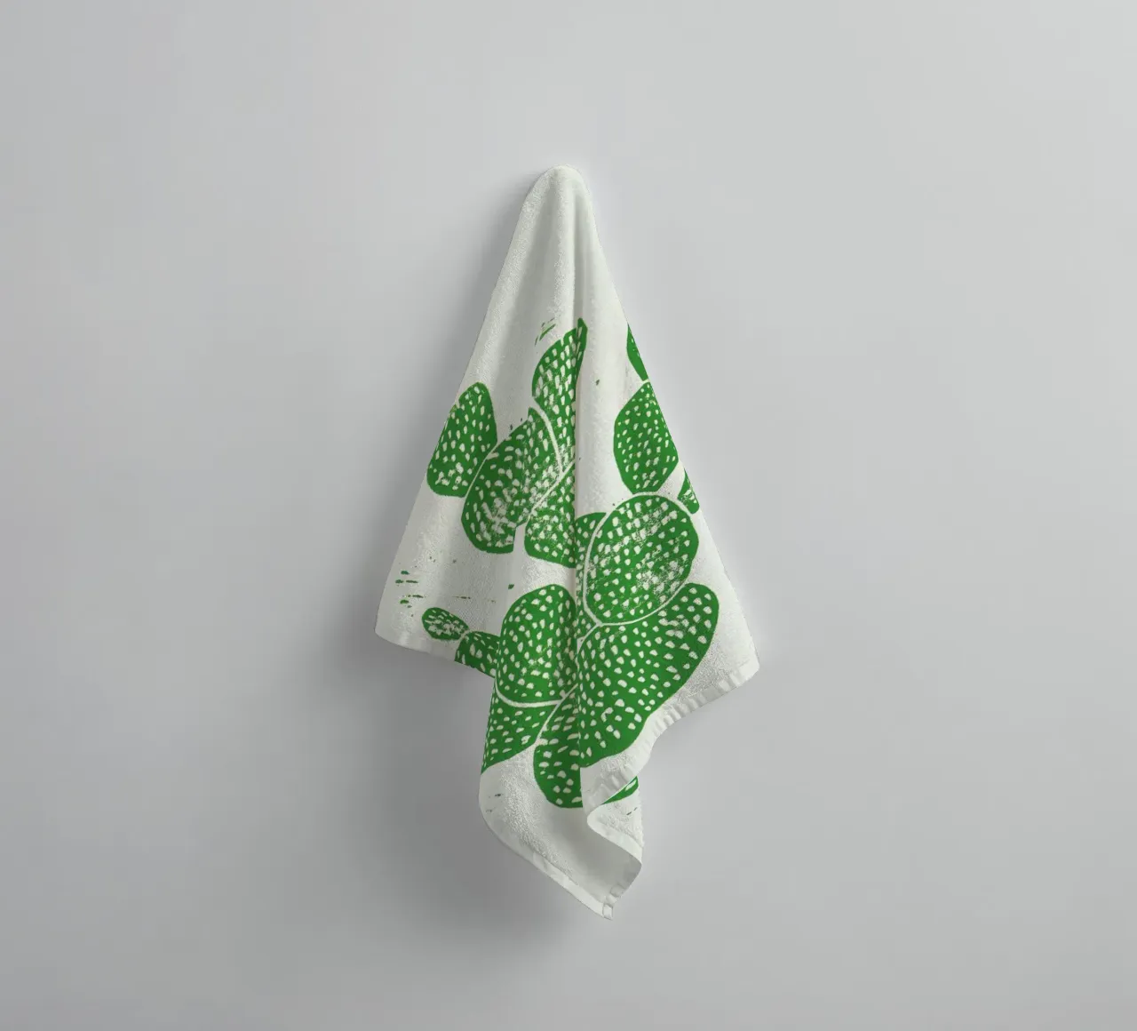 Linocut Cacti asciugamano da bagno da Bianca Green