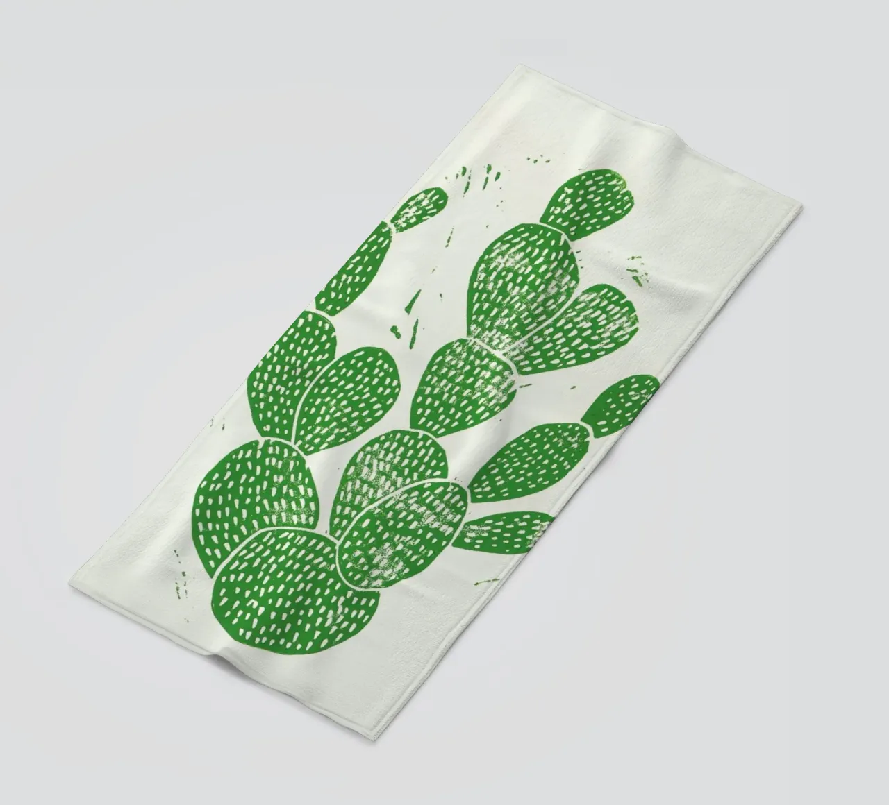 Linocut Cacti telo mare da Bianca Green