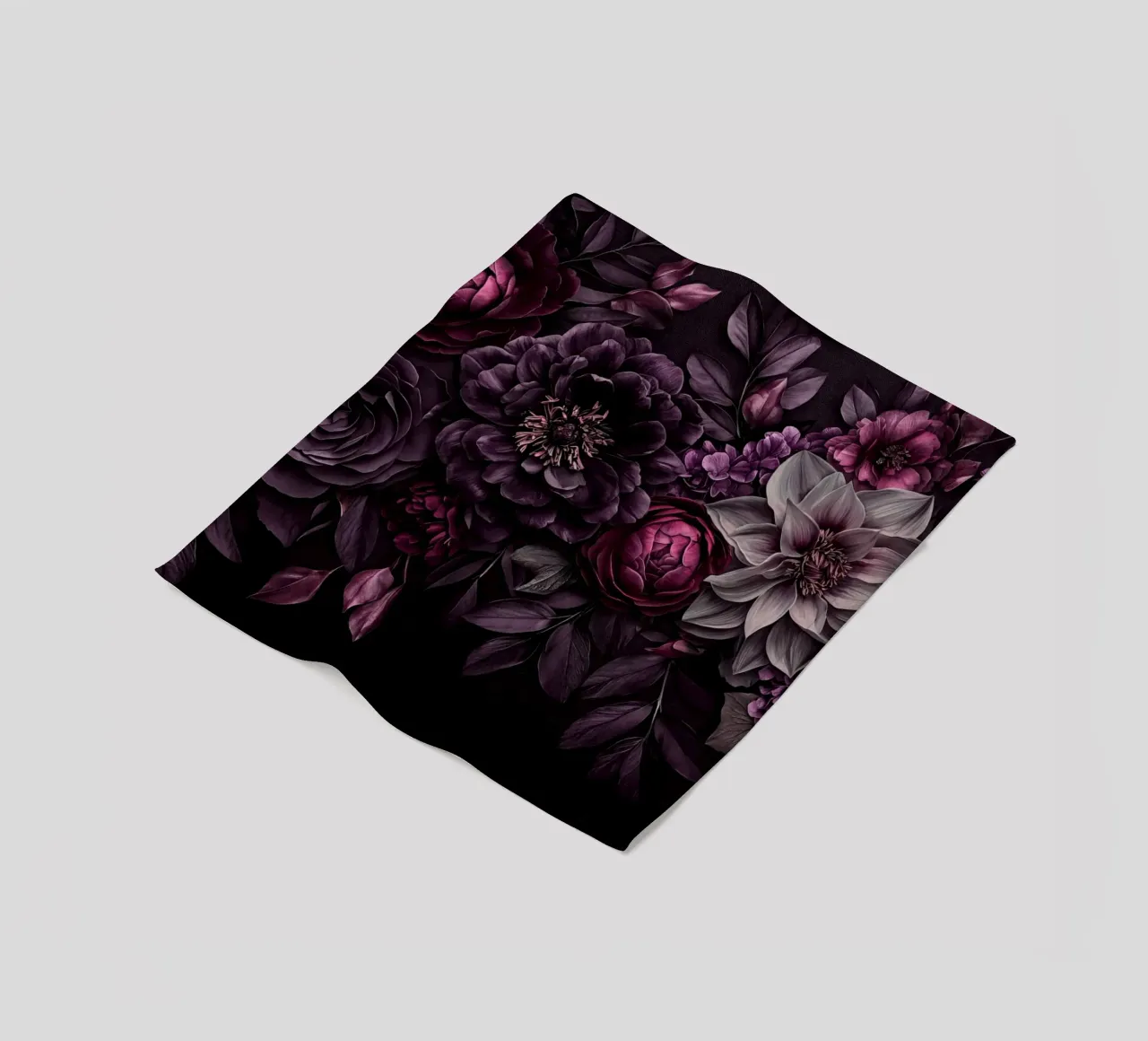 Fiori barocchi e lunatici Vibrazioni vellutate coperta in pile da Andrea Haase Floral Passion