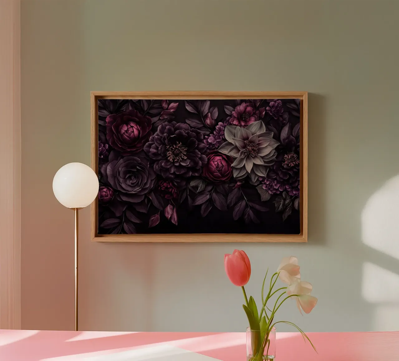 Moody Baroque Flowers Velveteen Vibes canvas by Andrea Haase Floral Passion