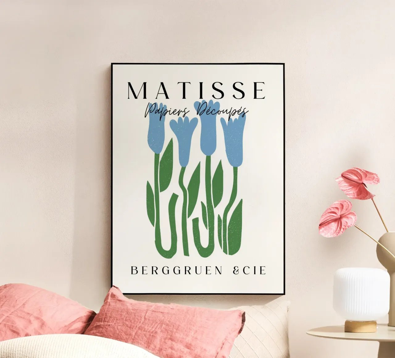 Blue flowers acrylic glass by ramosashop