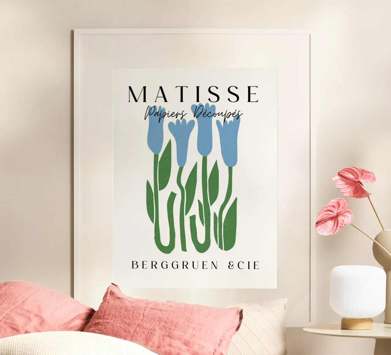 Blue flowers poster da ramosashop