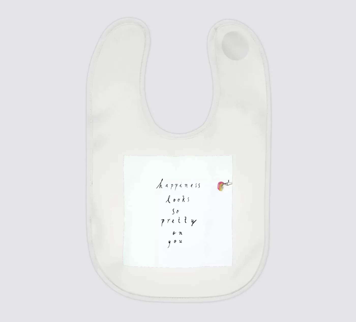 Happiness baby bib by Victoria Verbaan