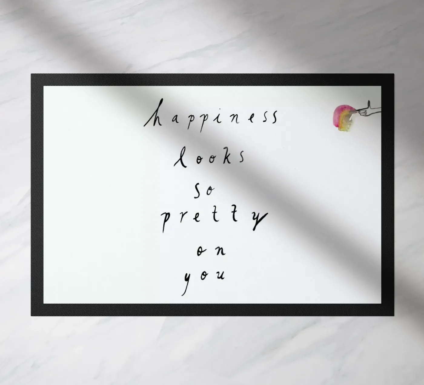 Happiness deurmat van Victoria Verbaan