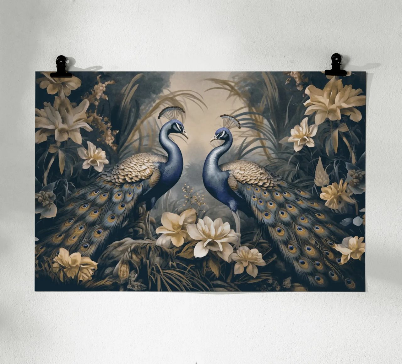 Peacocks Mystic Jungle Garden poster by Andrea Haase Vintage World