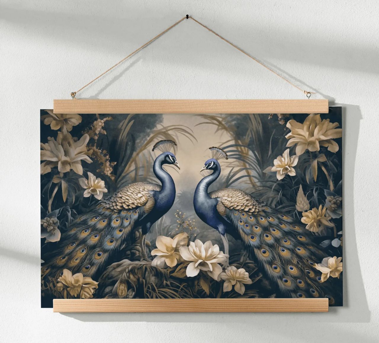 Peacocks Mystic Jungle Garden poster by Andrea Haase Vintage World