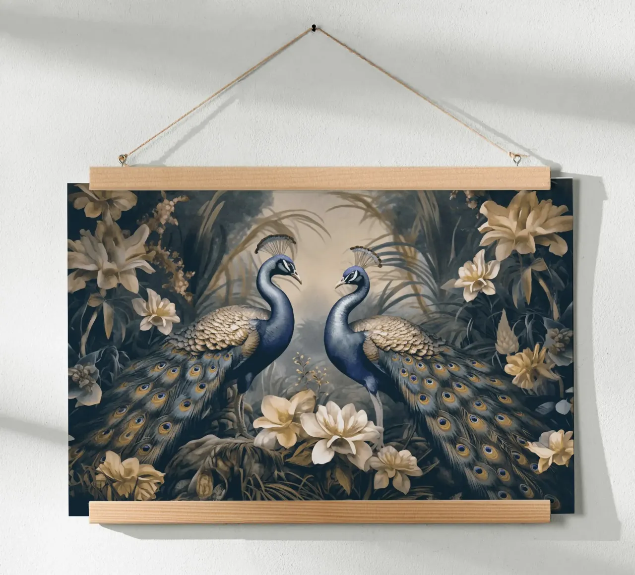 Peacocks Mystic Jungle Garden poster by Andrea Haase Vintage World