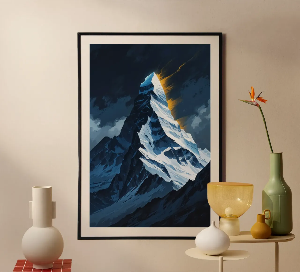 Golden Glow on Abstract K2 poster da AlbertKlee