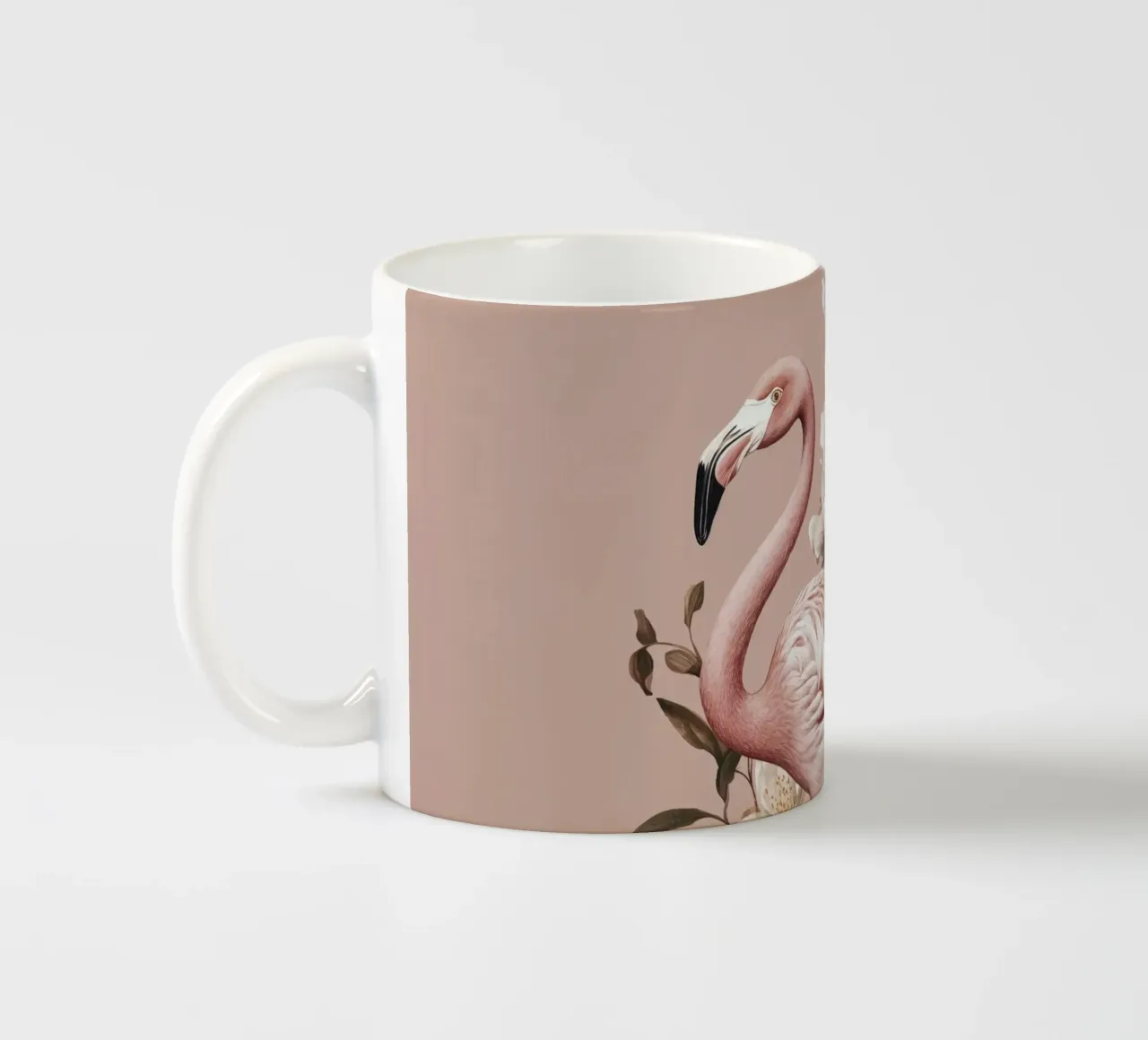 Romanticismo floreale con fenicotteri tazza in ceramica da Andrea Haase Vintage World
