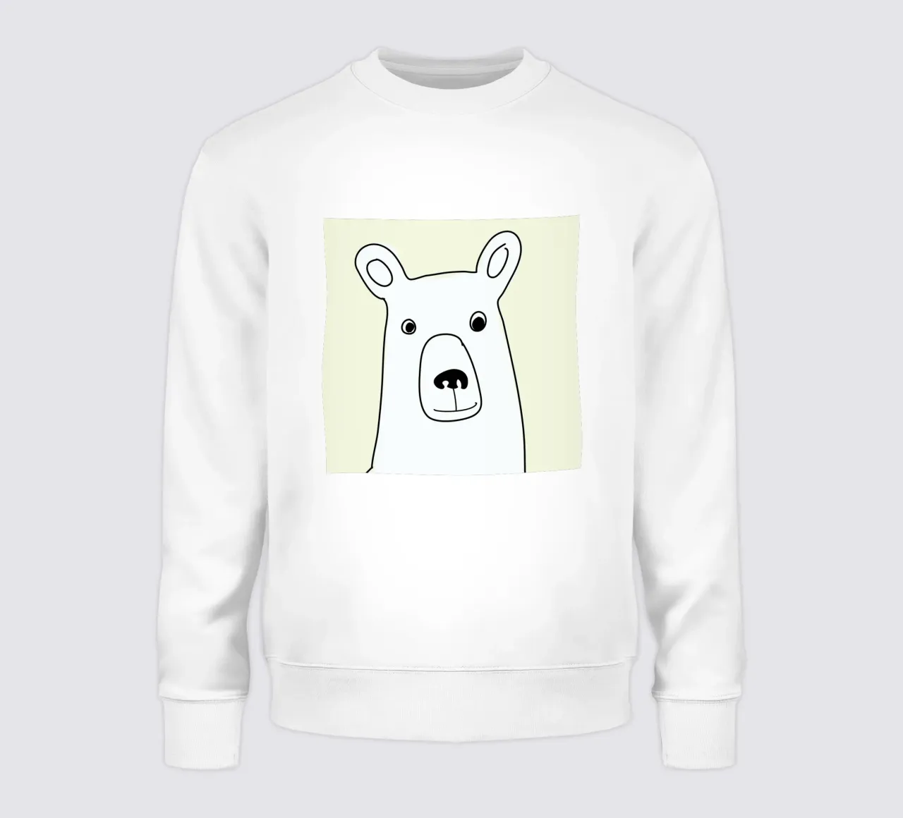 Bear in a Yellow Square Sweatshirt von Christina Heitmann