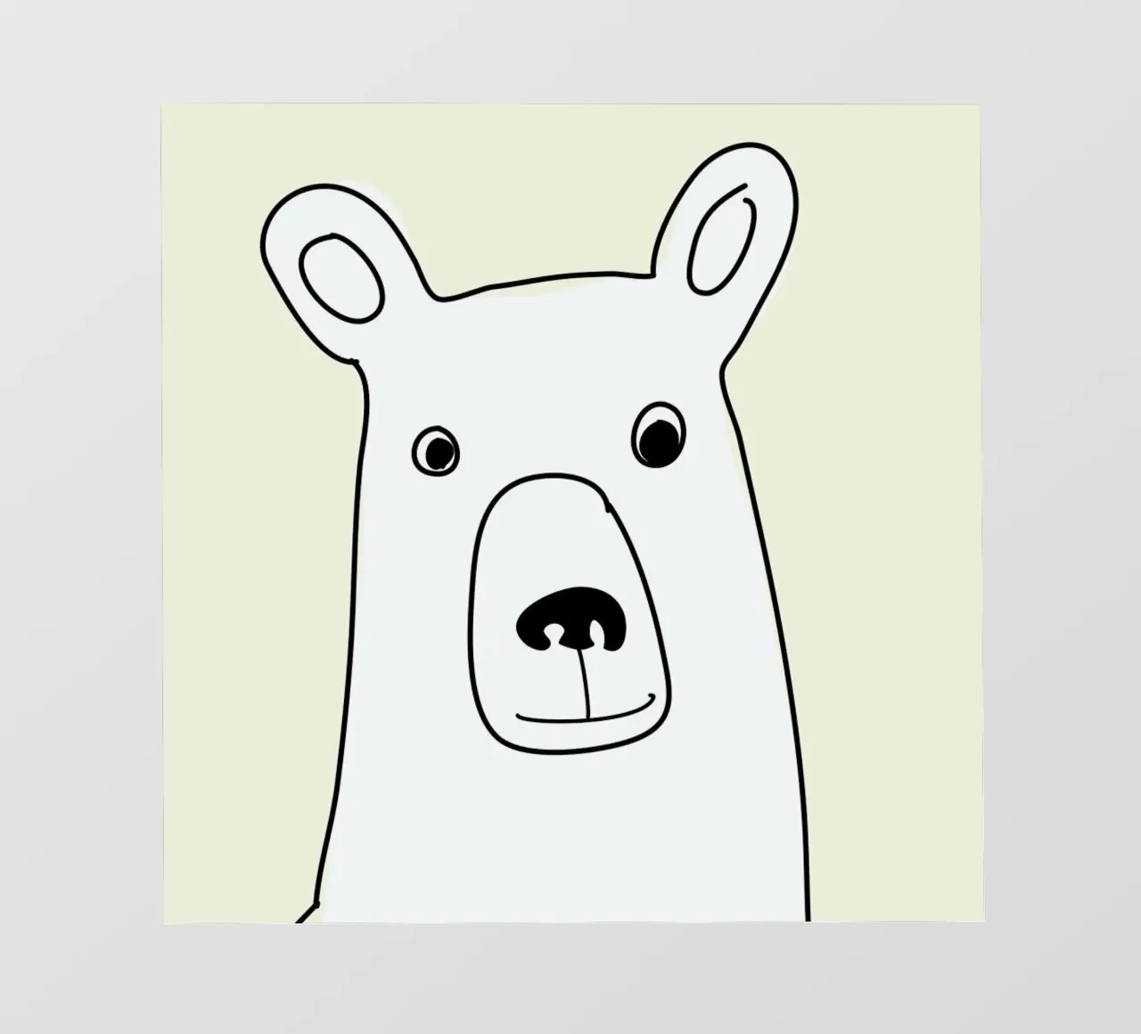 Bear in a Yellow Square pellicola backlit da Christina Heitmann