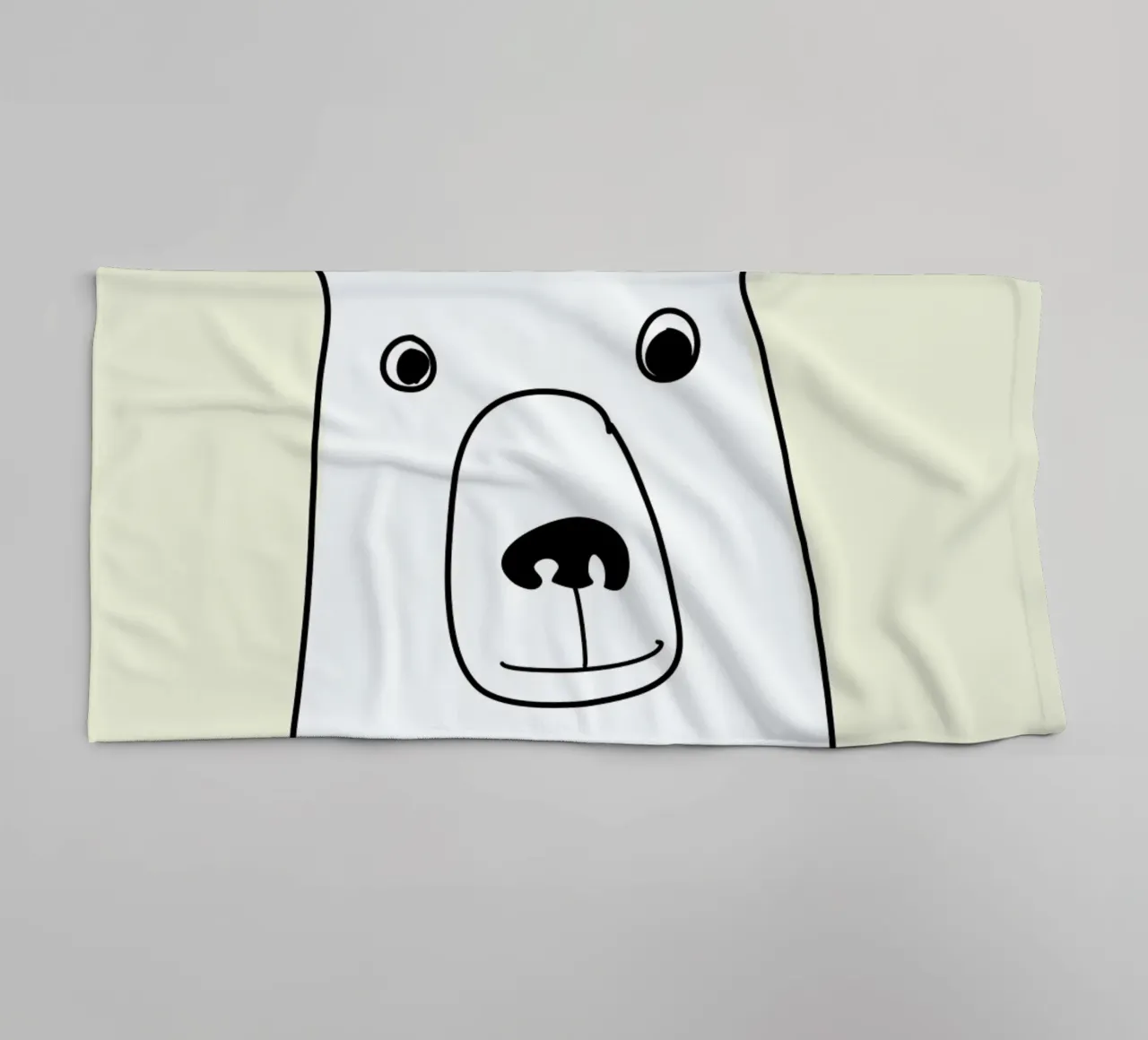 Bear in a Yellow Square asciugamano da bagno da Christina Heitmann