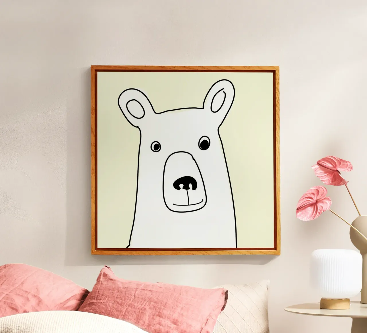 Bear in a Yellow Square plexiglass da Christina Heitmann