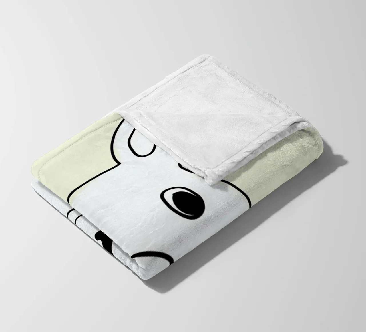 Bear in a Yellow Square coperta in pile da Christina Heitmann