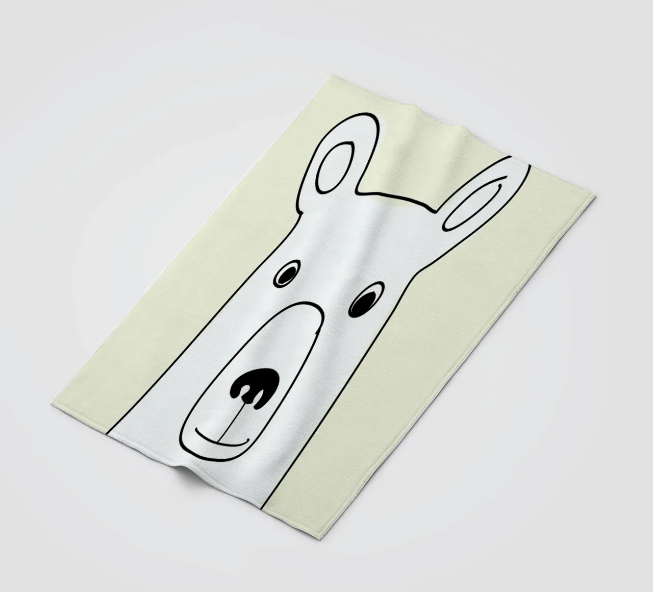 Bear in a Yellow Square coperta in pile da Christina Heitmann