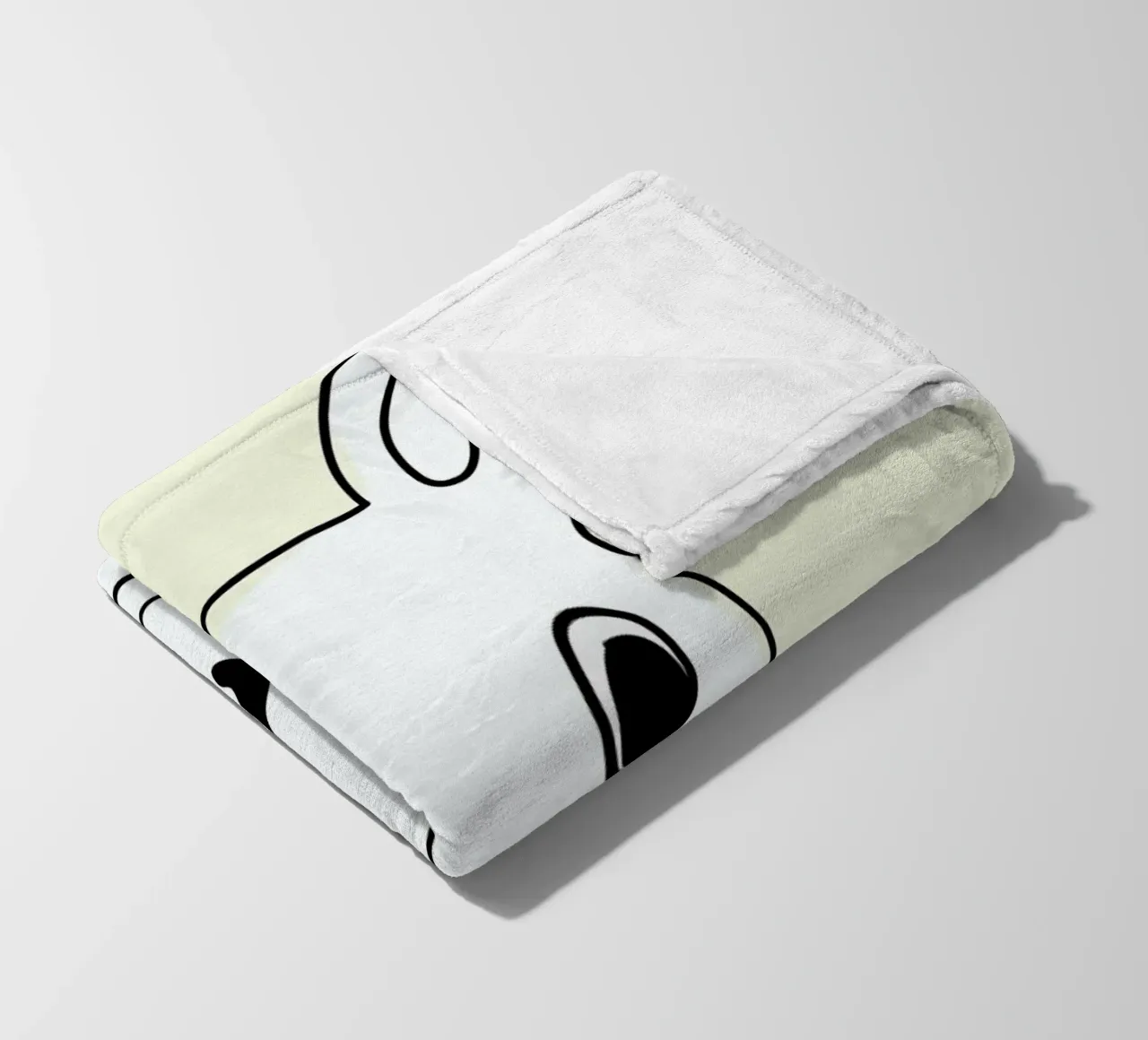 Bear in a Yellow Square coperta in pile da Christina Heitmann