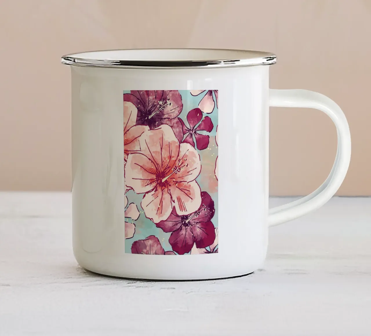 Hibiscus flower for a tropical vibes tazza in smalto da janine.aigner.work