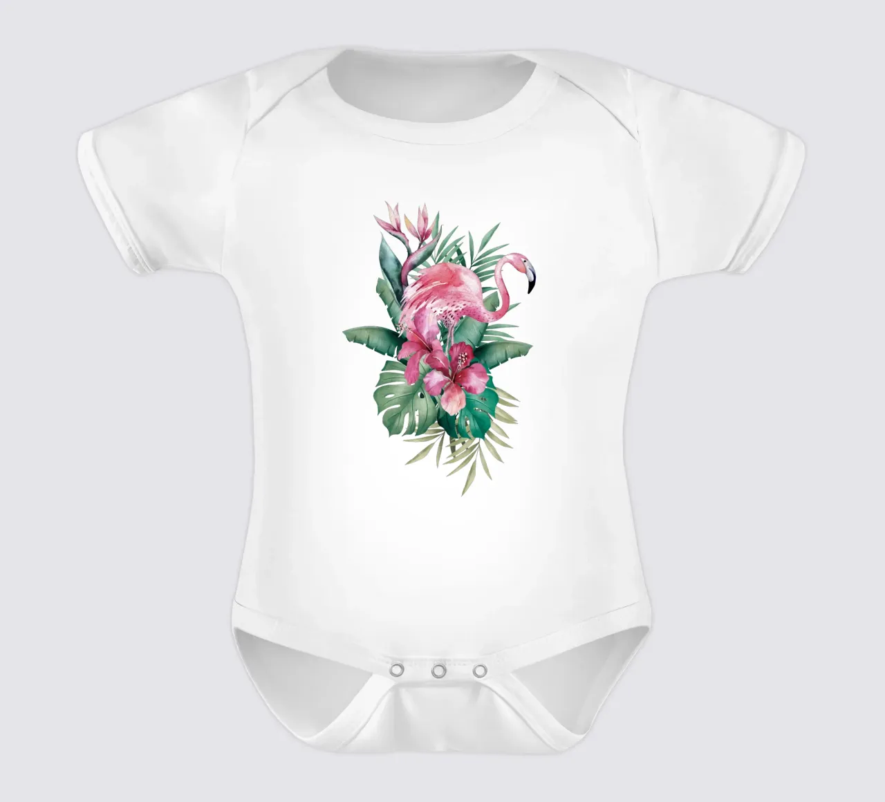 Tropical Flamingo Summer Vibes body de bebé de Andrea Haase Vintage World