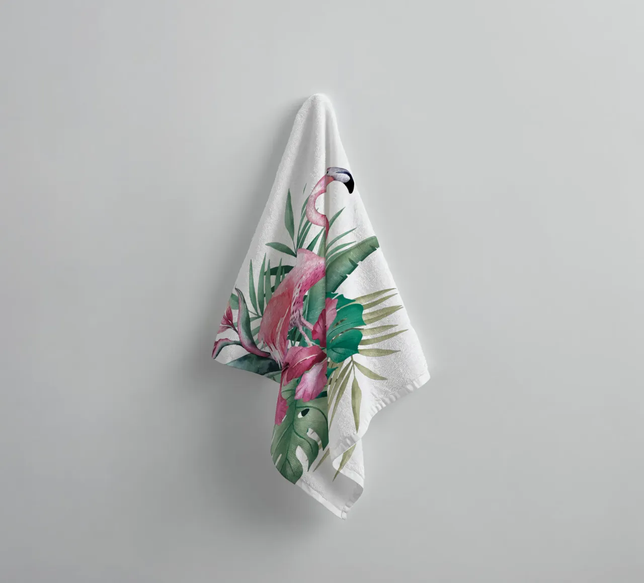 Tropical Flamingo Summer Vibes towel by Andrea Haase Vintage World