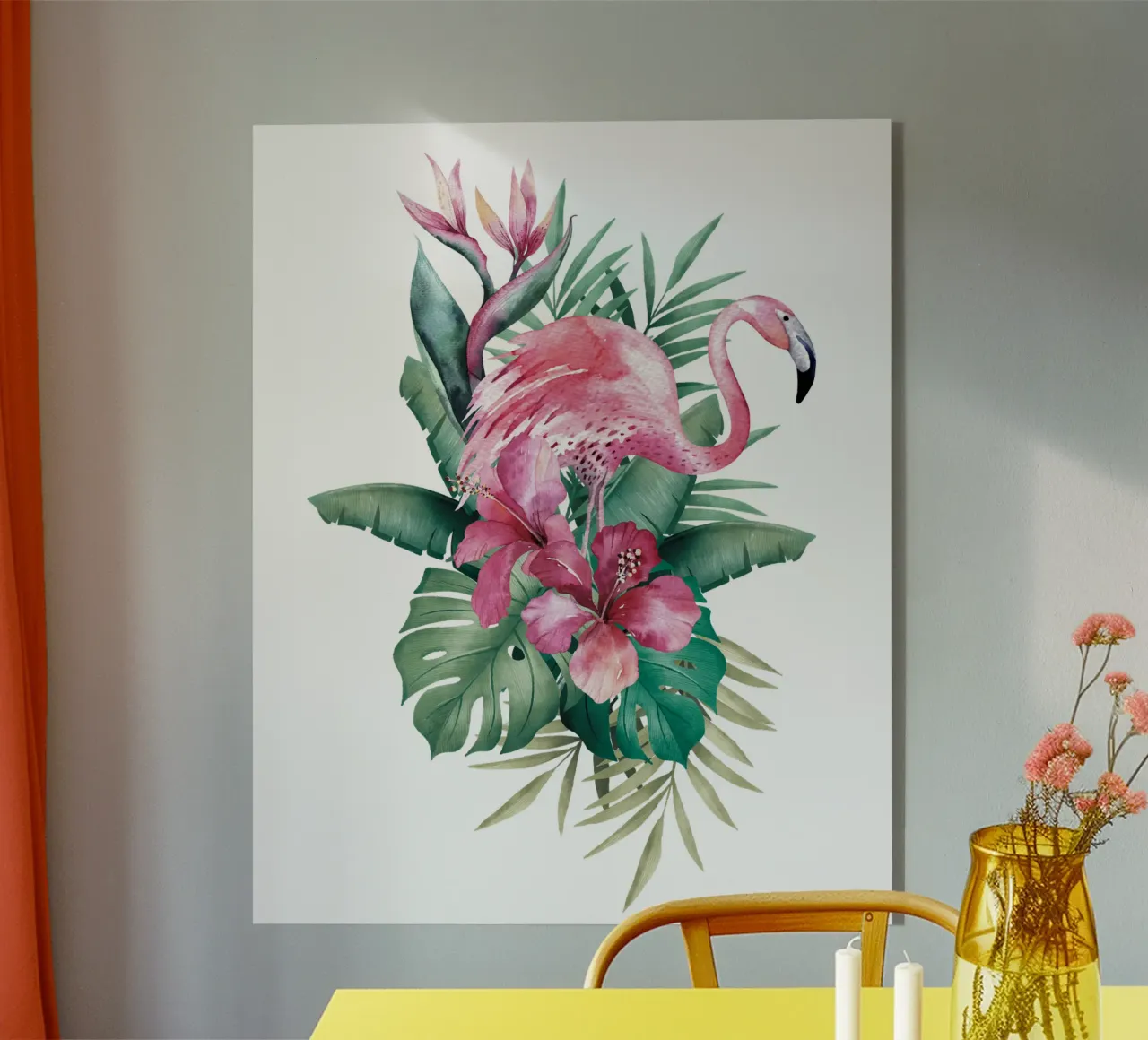 Tropical Flamingo Summer Vibes metacrilato de Andrea Haase Vintage World