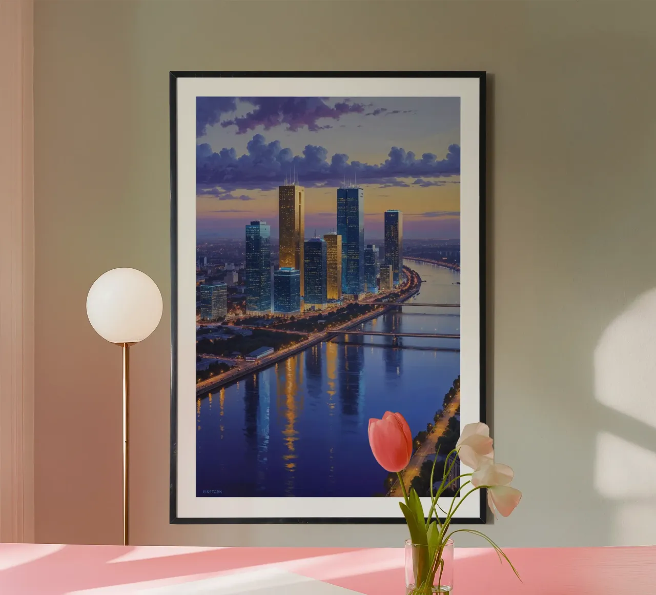 Kyiv Skyline's Mirror Reflection poster da AlbertKlee