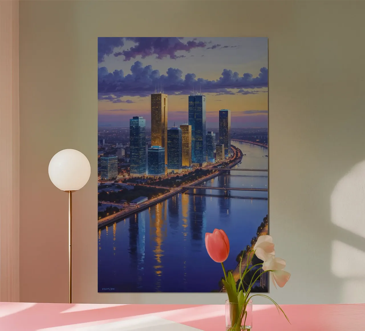 Kyiv Skyline's Mirror Reflection poster da AlbertKlee