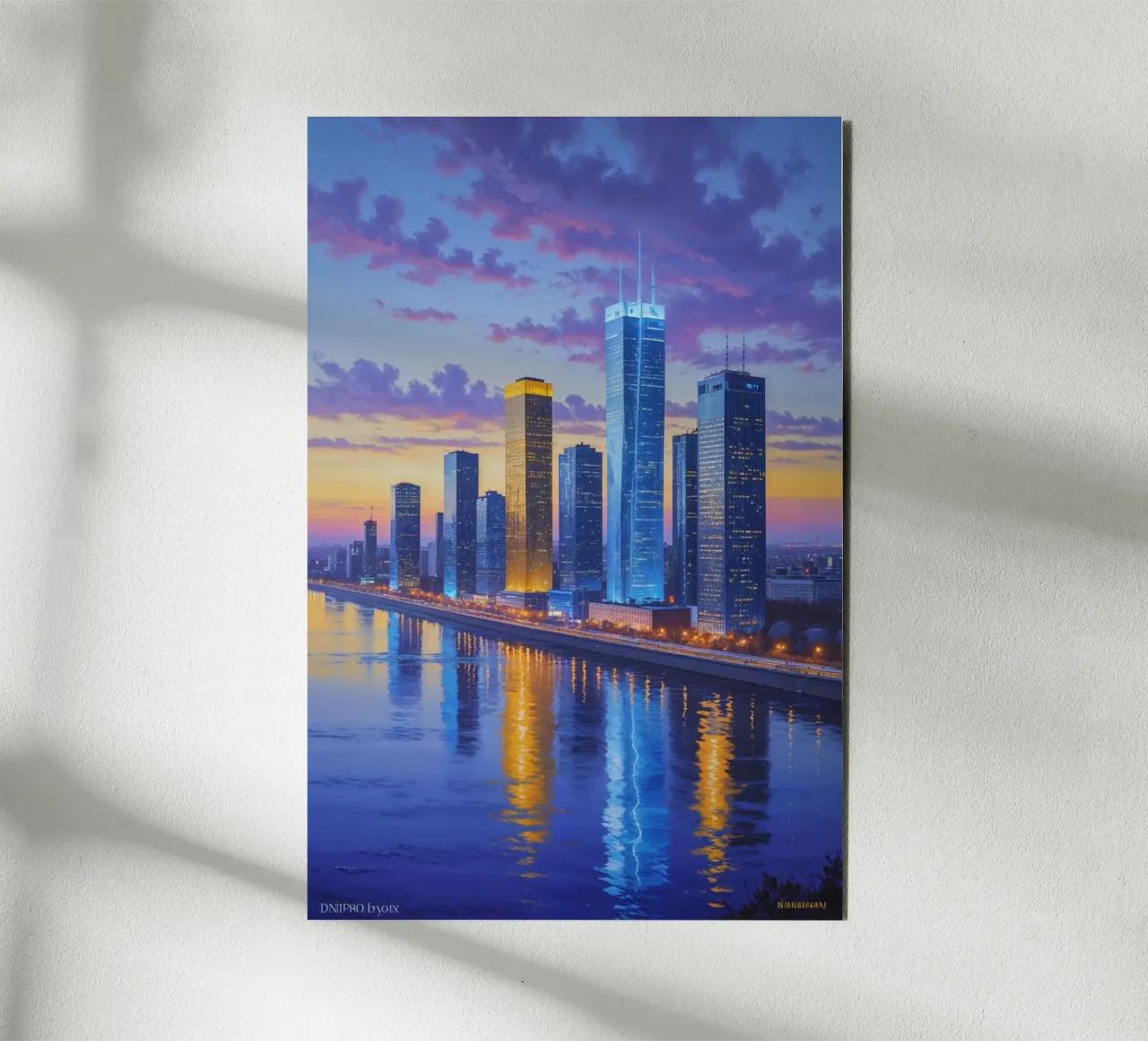 Sunset Serenity in Kyiv's Skyline alluminio dibond da AlbertKlee