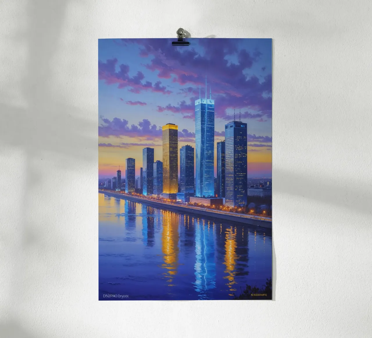 Sunset Serenity in Kyiv's Skyline poster da AlbertKlee