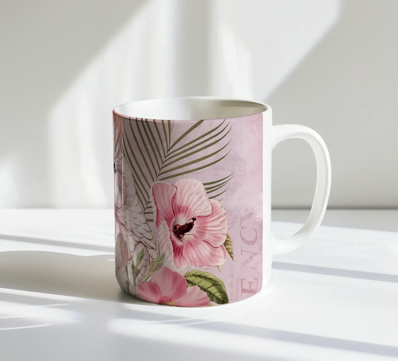 Nostalgia del cacatua floreale tazza in ceramica da Andrea Haase Vintage World