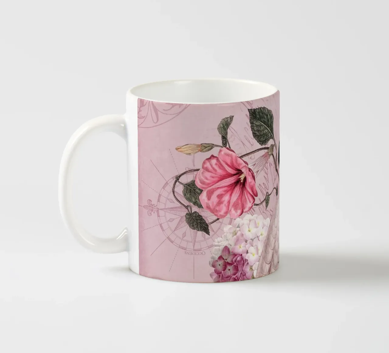 Nostalgia del cacatua floreale tazza in ceramica da Andrea Haase Vintage World