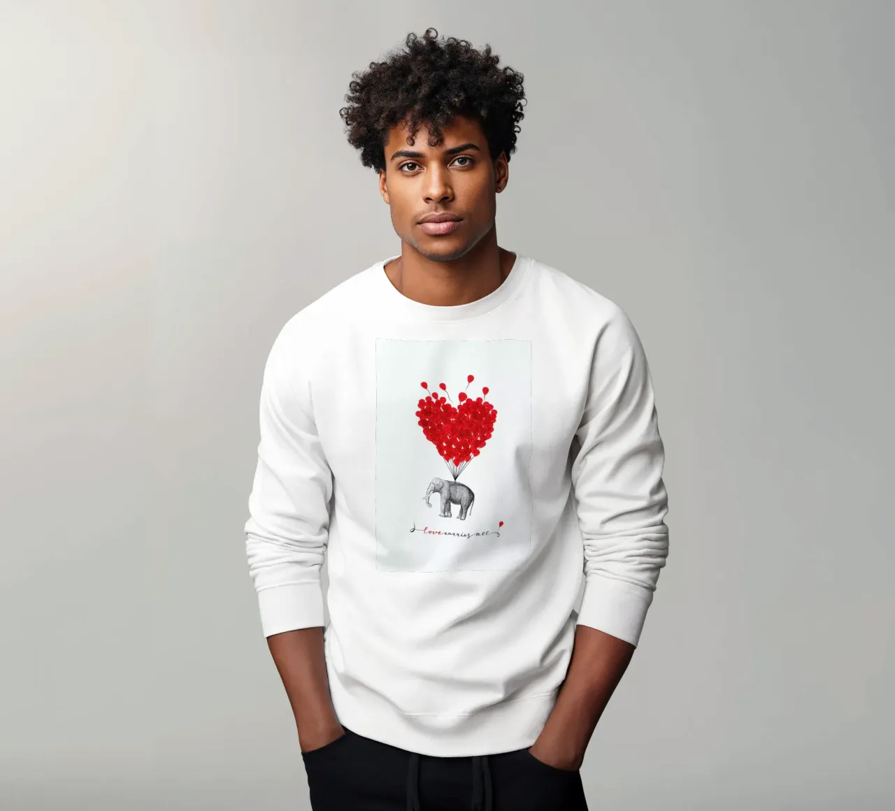 Love carries all - elephant felpa da Rococco LA
