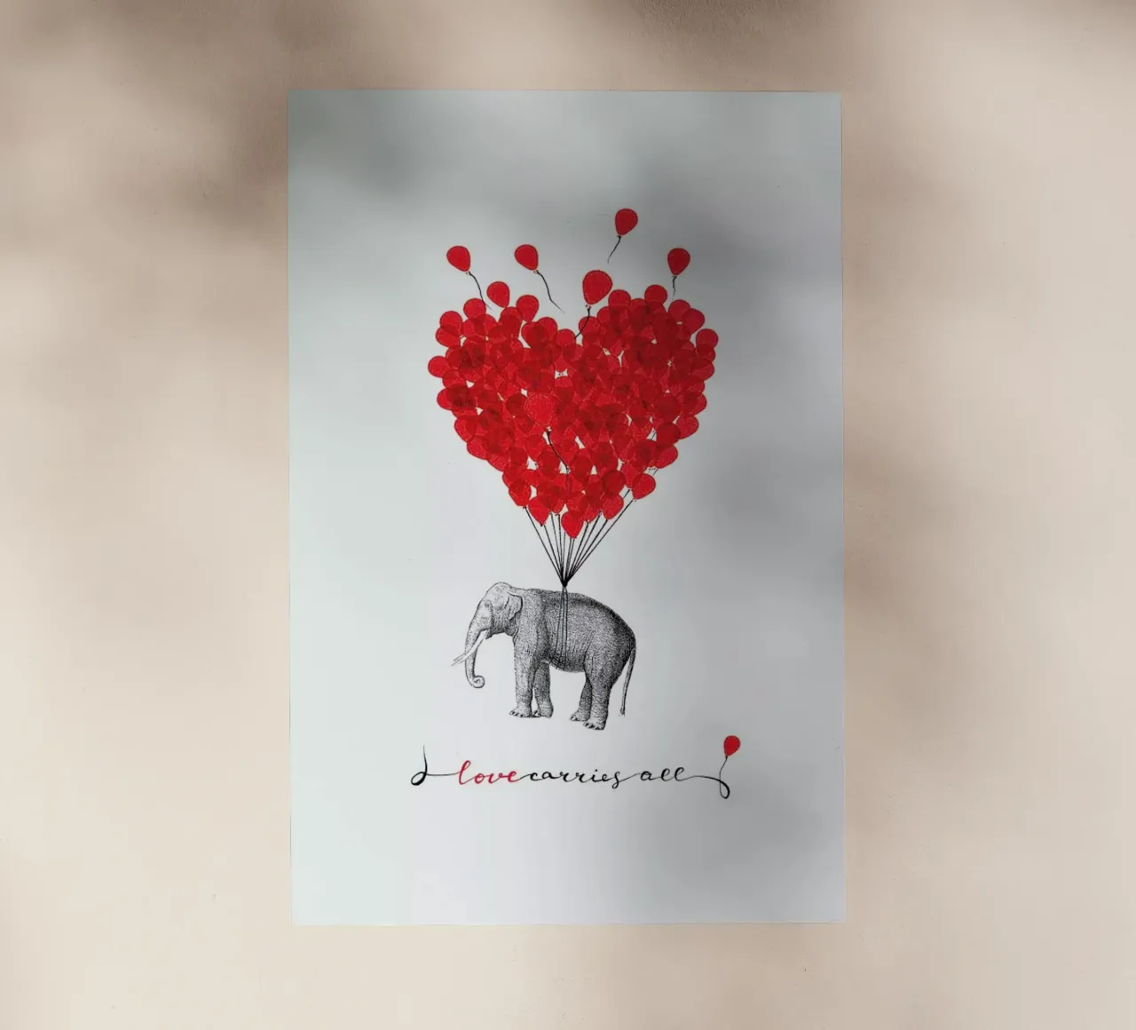 Love carries all - elephant pellicola backlit da Rococco LA
