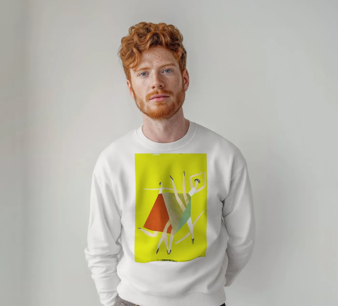 Dancing Yellow sweatshirt van Monika Aichele