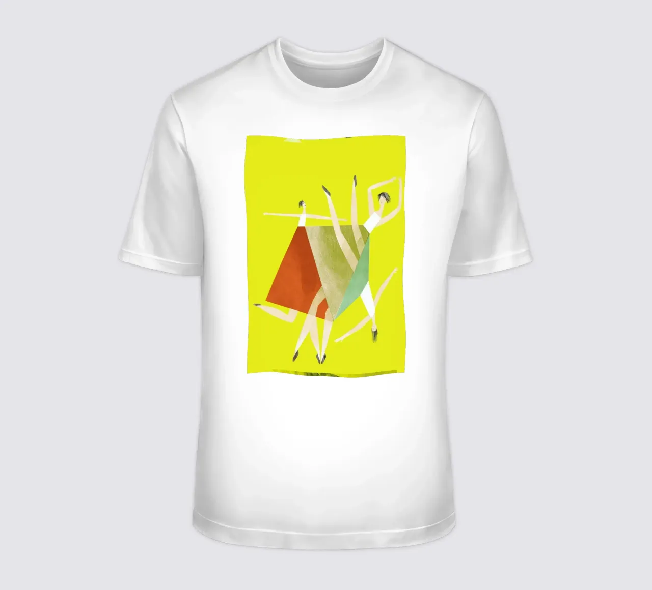Dancing Yellow t-shirt by Monika Aichele