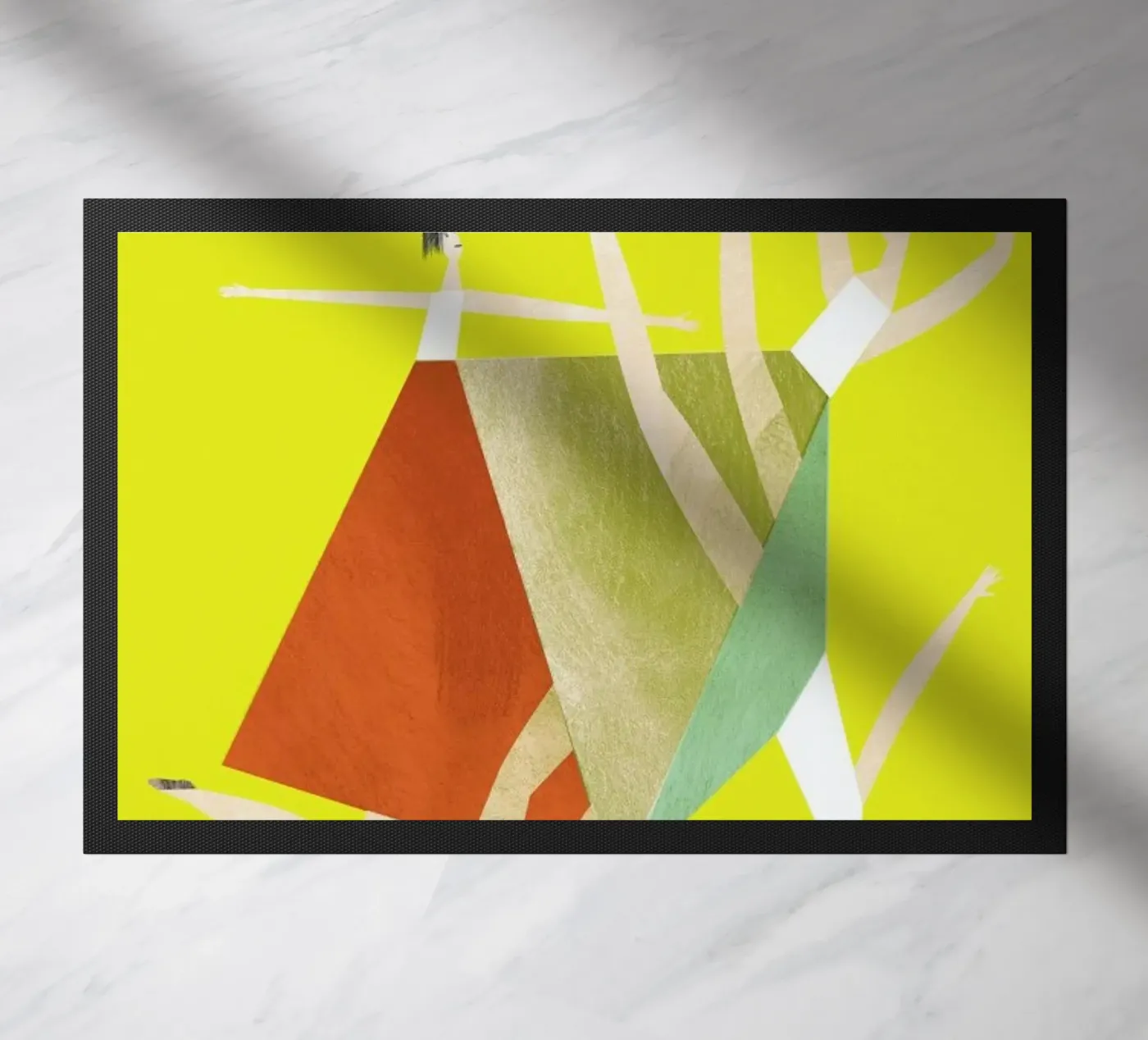 Dancing Yellow Fußmatte von Monika Aichele
