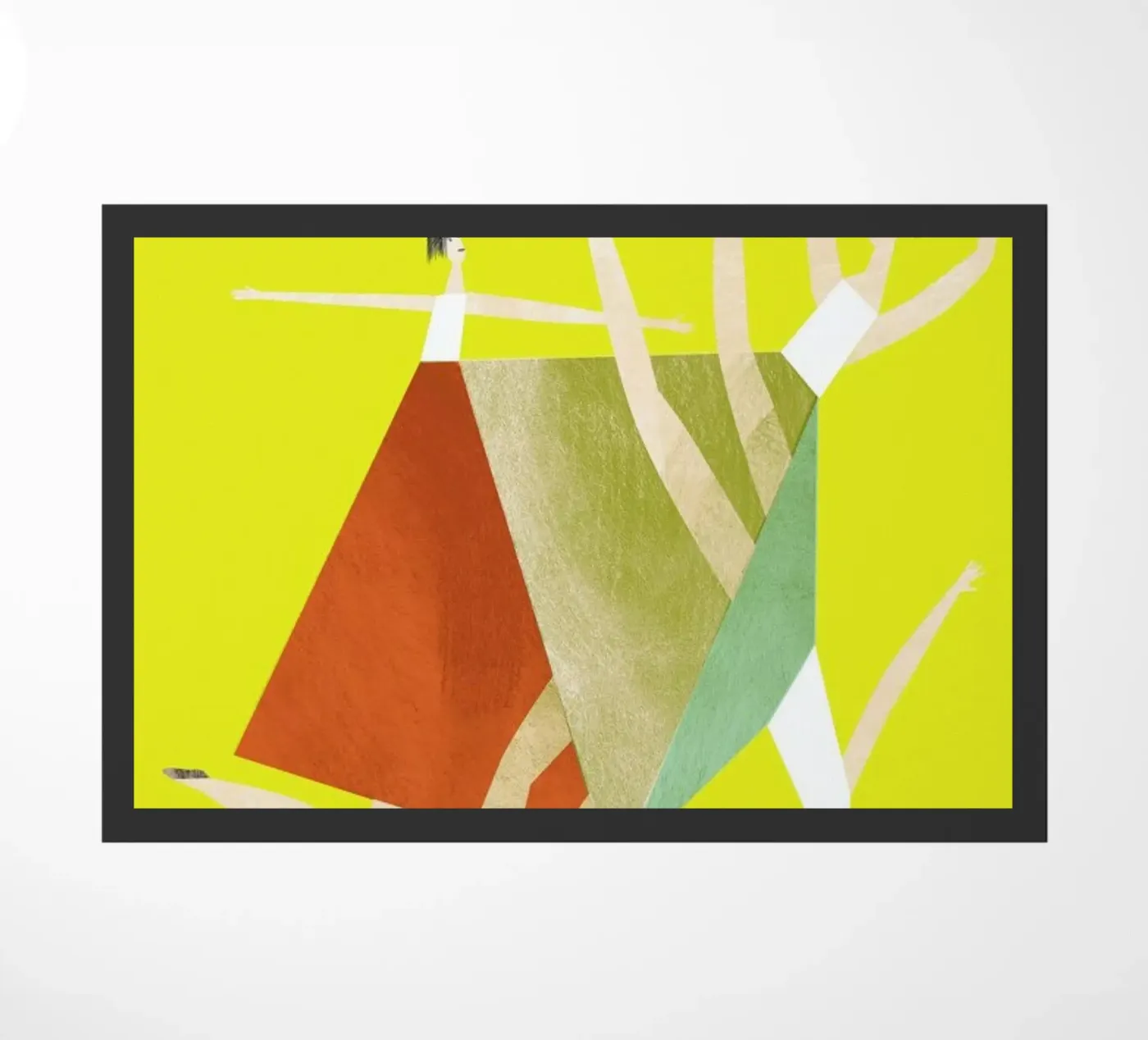 Dancing Yellow Fußmatte von Monika Aichele