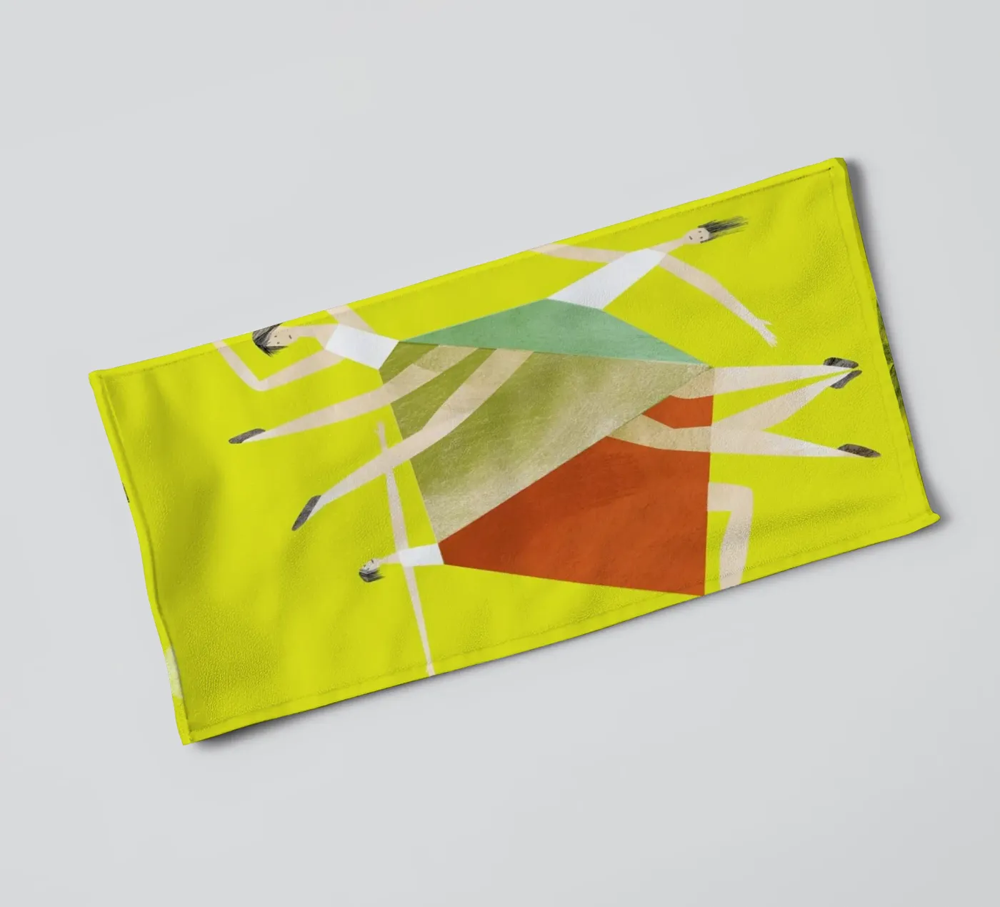 Dancing Yellow badhanddoek van Monika Aichele