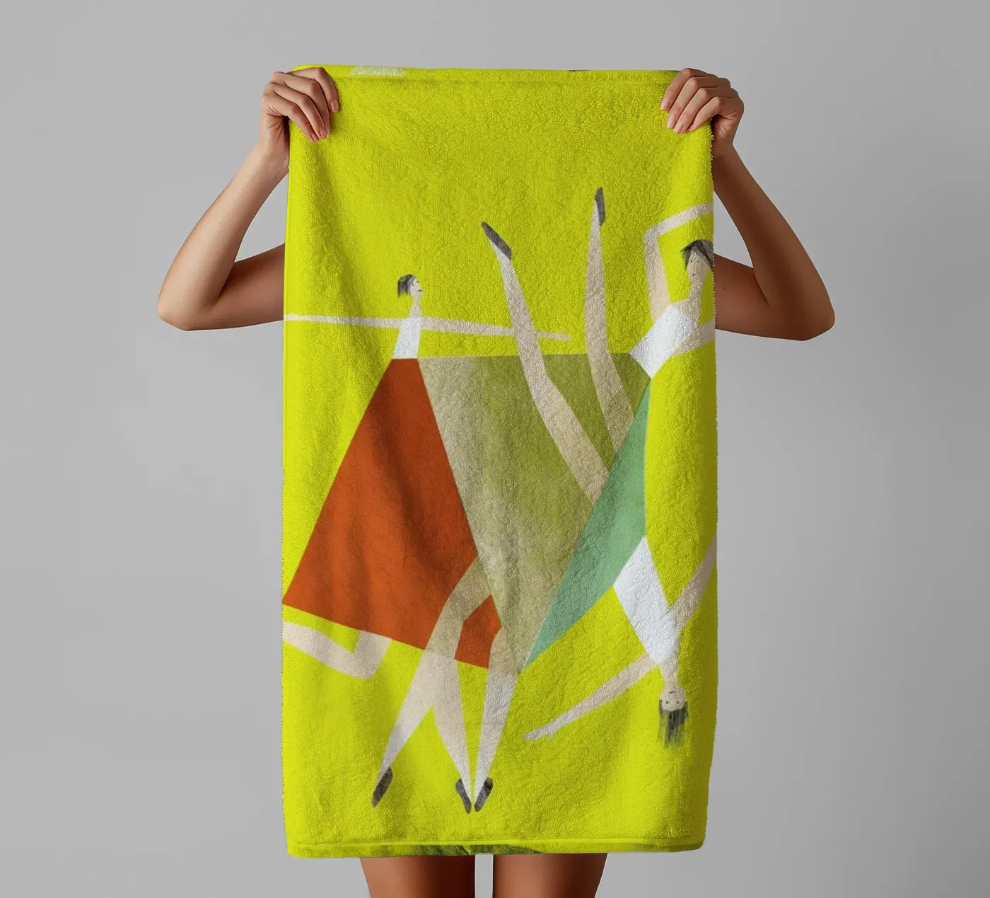 Dancing Yellow badhanddoek van Monika Aichele